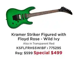 Long & McQuade KRAMER STRIKER FIGURED WITH FLOYD ROSE-WILD IVY offer