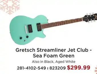 Long & McQuade GRETSCH STREAMLINER JET CLUB-SEA FOAM GREEN offer