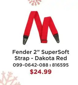 Long & McQuade Fender 2 SuperSoft Strap-Dakota Red offer