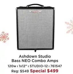 Long & McQuade ASHDOWN STUDIO BASS NEO COMBO AMPS offer