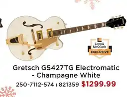 Long & McQuade GRETSCH G5427TG ELECTROMATIC- CHAMPAGNE WHITE offer