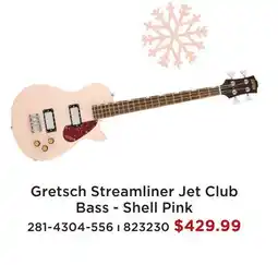 Long & McQuade GRETSCH STREAMLINER JET CLUB BASS-SHELL PINK offer