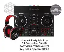 Long & McQuade NUMARK PARTY MIX LIVE DJ CONTROLLER BUNDLE offer