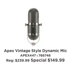 Long & McQuade APEX VINTAGE STYLE DYNAMIC MIC offer