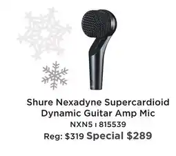 Long & McQuade SHURE NEXADYNE SUPERCARDIOID DYNAMIC GUITAR AMP MIC offer