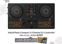 Long & McQuade ALPHATHETA COMPACT 2-CHANNEL DJ CONTROLLER offer