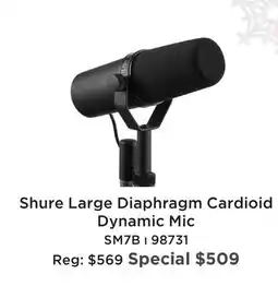 Long & McQuade SHURE LARGE DIAPHRAGM CARDIOID DYNAMIC MIC offer