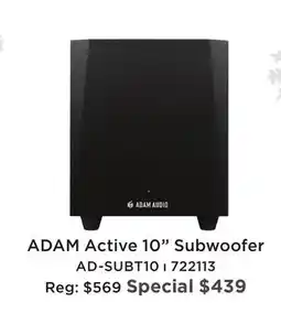 Long & McQuade ADAM ACTIVE 10 SUBWOOFER offer
