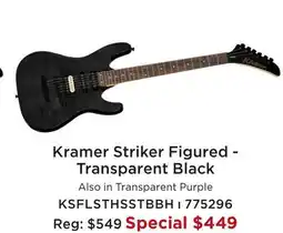 Long & McQuade KRAMER STRIKER FIGURED - TRANSPARENT BLACK offer