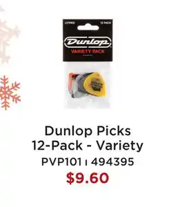 Long & McQuade DUNLOP PICKS 12-PACK - VARIETY offer