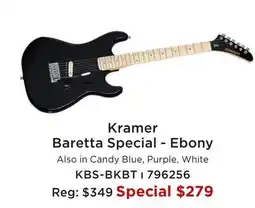 Long & McQuade KRAMER BARETTA SPECIAL - EBONY offer
