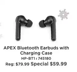 Long & McQuade APEX BLUETOOTH EARBUDS WITH CHARGING CASE offer