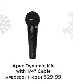 Long & McQuade APEX DYNAMIC MIC WITH 1/4 CABLE offer