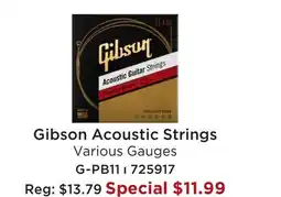 Long & McQuade GIBSON ACOUSTIC STRINGS offer
