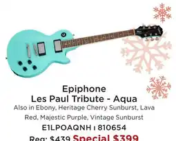 Long & McQuade EPIPHONE LES PAUL TRIBUTE - AQUA offer