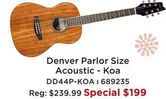 Long & McQuade DENVER PARLOR SIZE ACOUSTIC - KOA offer