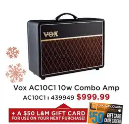 Long & McQuade VOX AC10C1 10W COMBO AMP offer