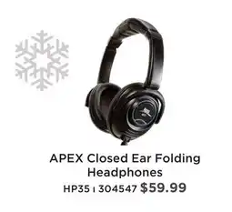 Long & McQuade APEX CLOSED EAR FOLDING HEADPHONES offer