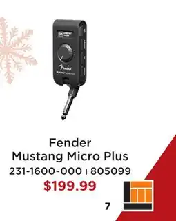 Long & McQuade FENDER MUSTANG MICRO PLUS offer