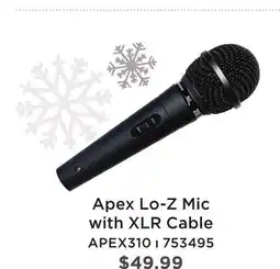 Long & McQuade APEX LO-Z MIC WITH XLR CABLE offer