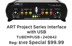 Long & McQuade ART PROJECT SERIES INTERFACE WITH USB offer