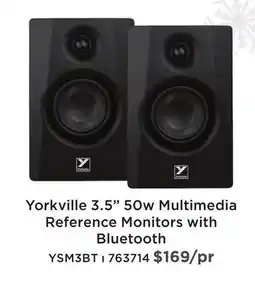 Long & McQuade YORKVILLE 3.5 50W MULTIMEDIA REFERENCE MONITORS WITH BLUETOOTH offer