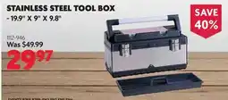 Home Hardware STAINLESS STEEL TOOL BOX offer