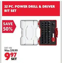 Home Hardware 32 PC. POWER DRILL & DRIVER BIT SET offer