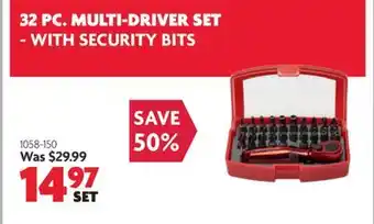Home Hardware 32 PC. MULTI-DRIVER SET offer