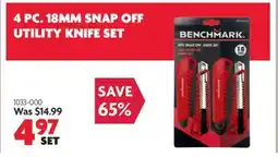 Home Hardware 4 PC. 18MM SNAP OFF UTILITY KNIFE SET offer