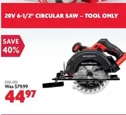 Home Hardware 20V 6-1/2 CIRCULAR SAW – TOOL ONLY offer