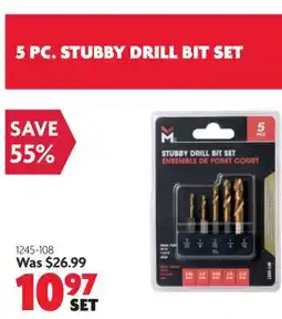 Home Hardware 5 PC. STUBBY DRILL BIT SET offer