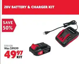 Home Hardware 20V BATTERY & CHARGER KIT offer