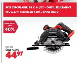 Home Hardware 20V 6-1/2 CIRCULAR SAW offer