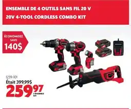 Home Hardware 20 20V 4-TOOL CORDLESS COMBO KIT offer