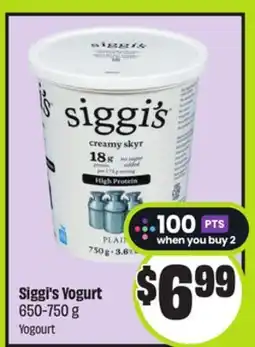 FreshCo Siggi's Yogurt 650-750 g offer