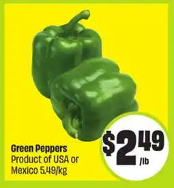 FreshCo Green Peppers Product of USA or Mexico 5.49/kg offer