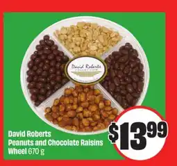 FreshCo David Roberts Peanuts and Chocolate Raisins Wheel 670 g offer