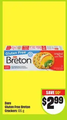 FreshCo Dare Gluten Free Breton Crackers 135 g offer