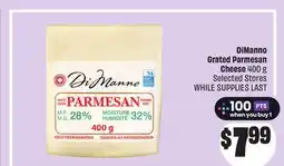 FreshCo DiManno Grated Parmesan Cheese 400 g offer
