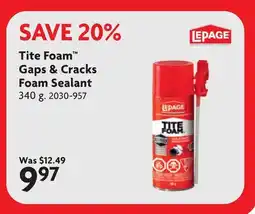 Home Hardware Gaps & Cracks Foam Sealant - White, 340 g offer