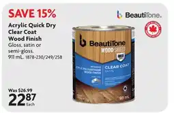 Home Hardware Acrylic Quick Dry Clear Coat Wood Finish offer