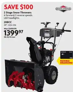 Home Hardware 2 Stage Snow Throwers offer