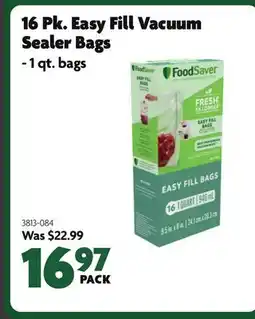 Home Hardware 16 Pk. Easy Fill Vacuum Sealer Bags - 1 qt. bags offer