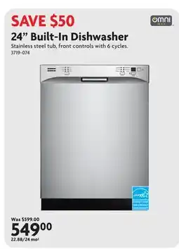 Home Hardware 24 Built-In Dishwasher offer