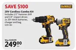 Home Hardware 20V Cordless Combo Kit offer