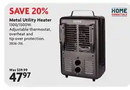 Home Hardware Metal Utility Heater offer