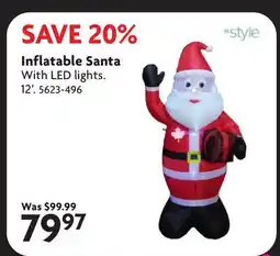 Home Hardware Inflatable Santa offer