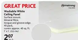 Home Hardware Washable White Ceiling Panel offer