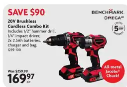 Home Hardware 20V Brushless Cordless Combo Kit offer